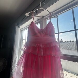 Lulu's Vibrant Pink Layered Chemise